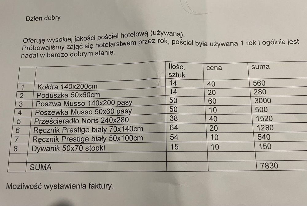 Pościel hotelowa i ręczniki