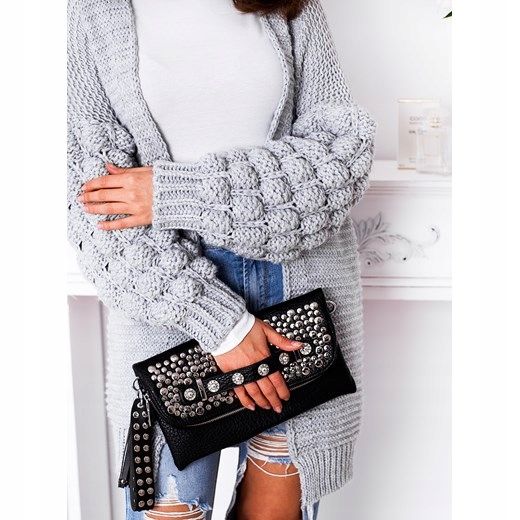 Okazja! Nowy sweter bąble bubble szary rękawy bufiaste
