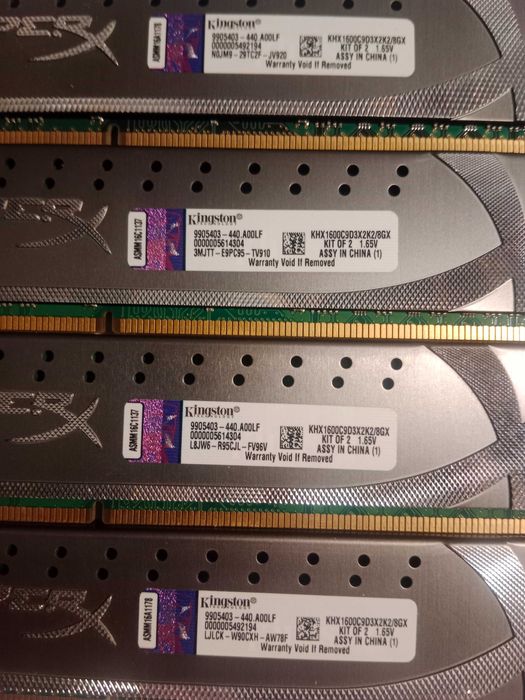 4 x kości pamięci RAM HyperX Genesis DDR3 4GB (łącznie 16GB)