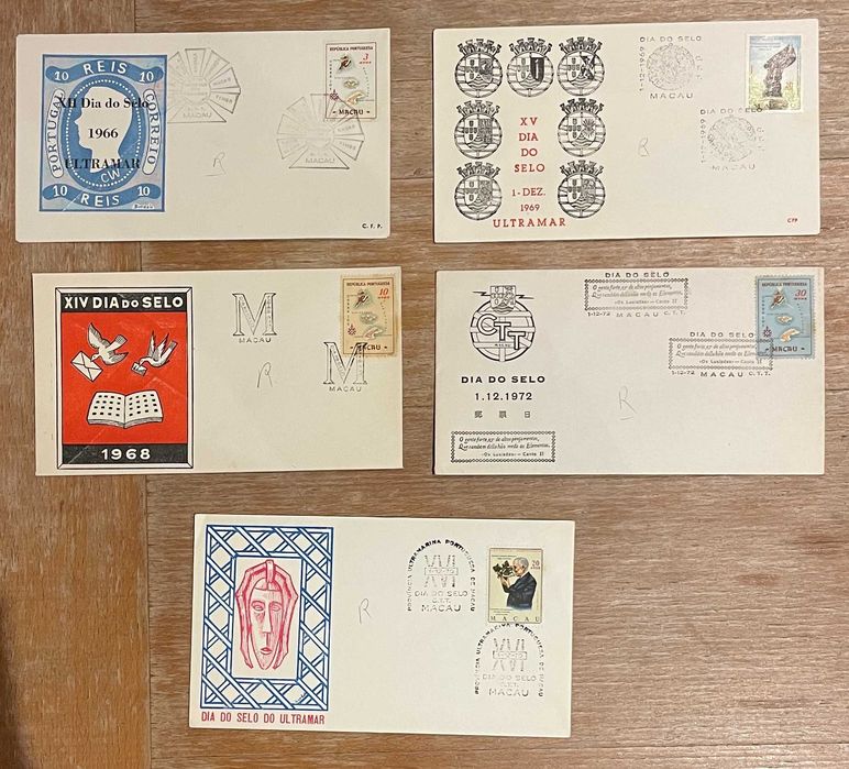 Lote 13 FDC e envelopes comemorativos Macau 1958-1972