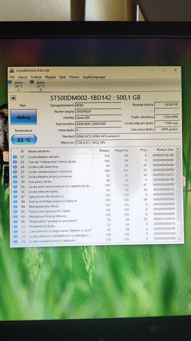 10 sztuk dysków 500GB