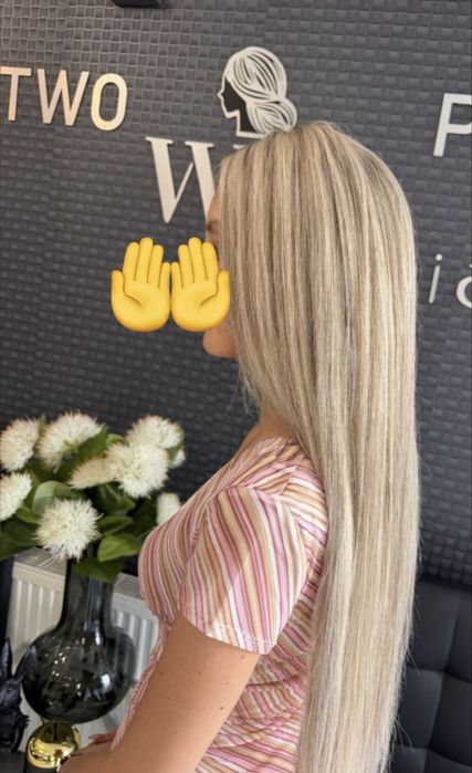 Peruka z wlosow naturalnych  luksusowy blond