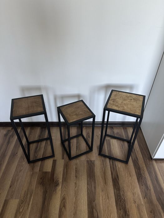 Stojak loftowy metalowy – kwietnik / stojak na dekoracje, na wymiar