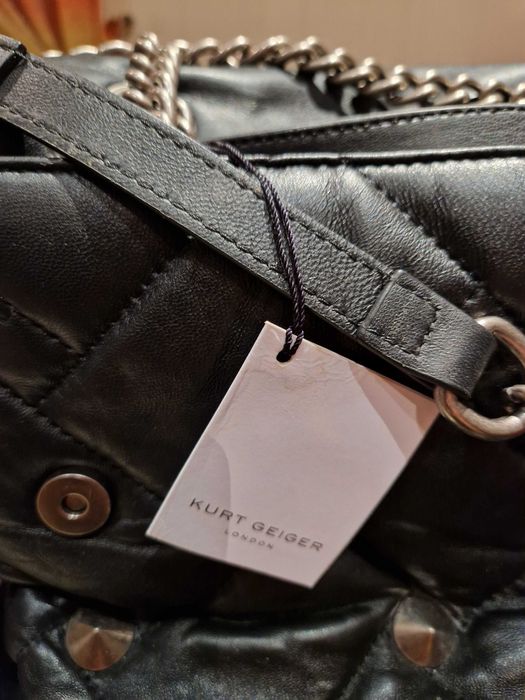 Torebka  Kurt  Geiger  skóra  naturalna  czarna  nowa duża