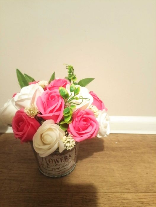 Flower box kwiaty mydlane dzień mamy