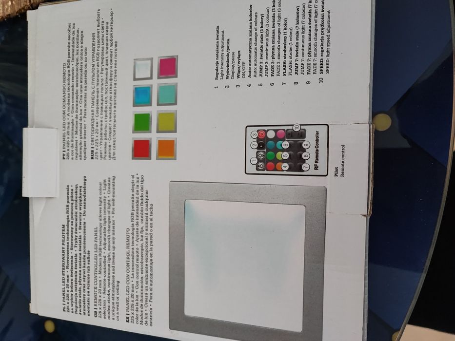 Panel LED sterowany pilotem