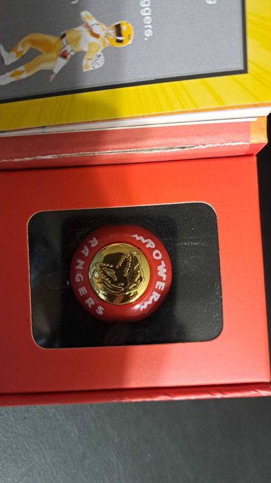 Power Rangers Mighty Morphin - anel COM LUZ +livret-NOVO-PORTES GRÁTIS