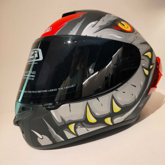 Capacete NZi T-rex c/viseira escura+transparente mota novo