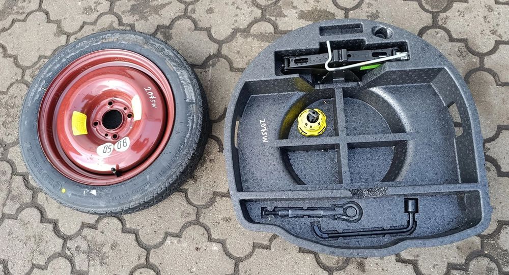 207 koło zapasowe 125-80-15 dojazdowe zestaw klucz lewarek ucho holownicze 4x108 Peugeot 207 SW HB 207 CC