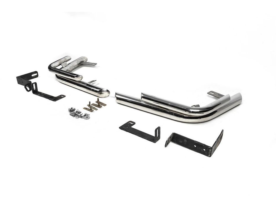 Nissan X-trail T31 2007-2014 рр. Задні кути AK003-Double (2 шт., нерж.)