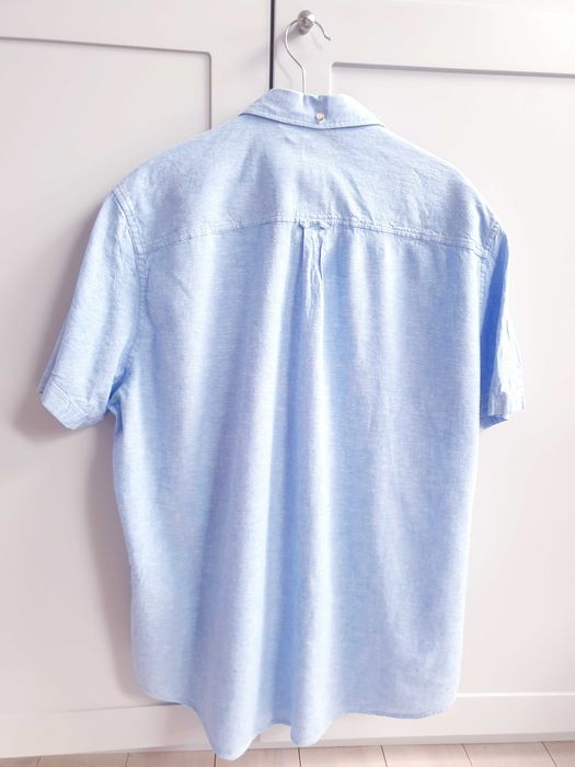 Niebieska lniana koszula męska Next 2XL