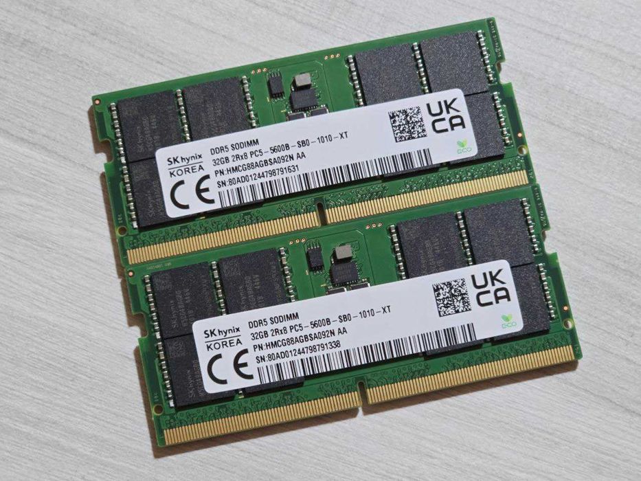 SK hynix 64GB (2x32GB) SO-DIMM DDR5 5600 MHz (HMCG88AGBSA092N)