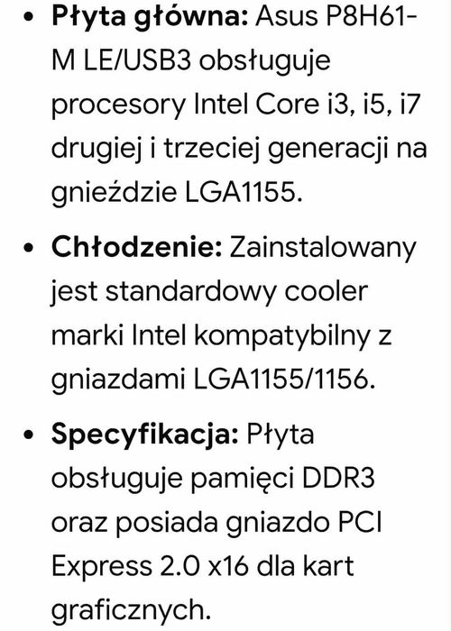 Komputer stacjonarny sprawny,cichy,Windows 10.