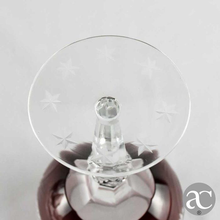 Conjunto de 6 Copos / Taças Doublé em Cristal Alemão, 24% de chumbo