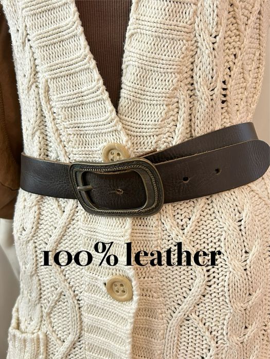 Pasek skorzany damski vintage