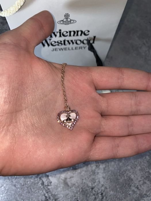 Підвіска Vivienne Westwood Pink Heart  рожеве золото