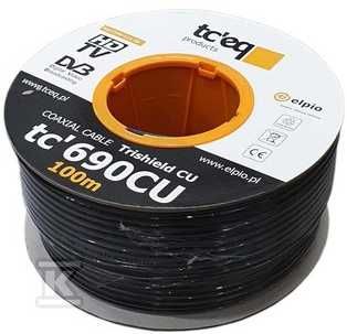 Kabel koncentryczny tc680CU 100m LUB 305m Przewód antenowy