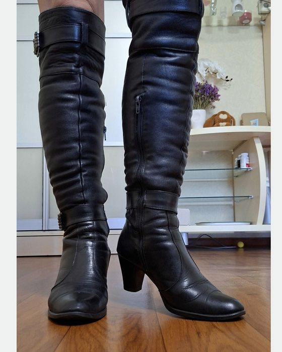 Сапожки женские кожа