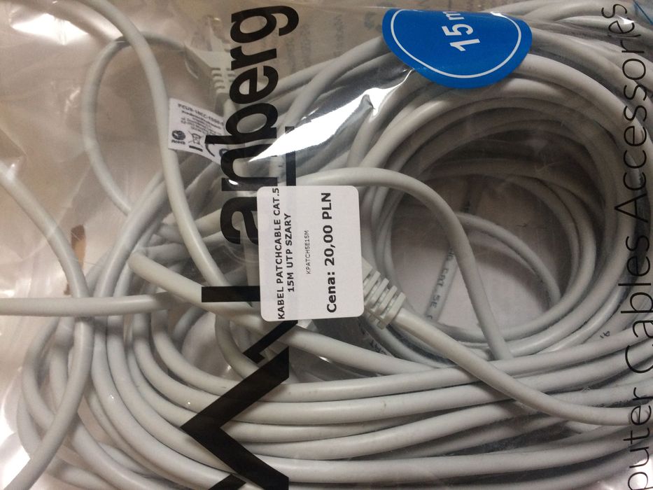 kabel patchcable cat. 5 utp 15m