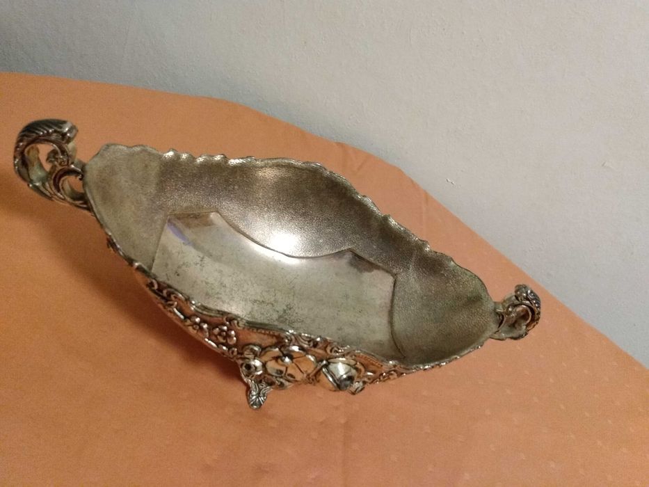 Stara Żardiniera gondolowa posrebrzana