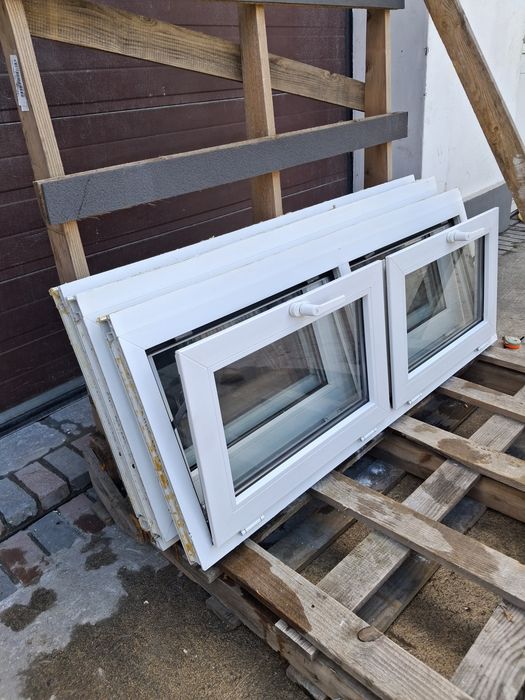 Okno dwuskrzydłowe otwierane I uchylne SCHÜCO 154x62 DOWÓZ CAŁY KRAJ