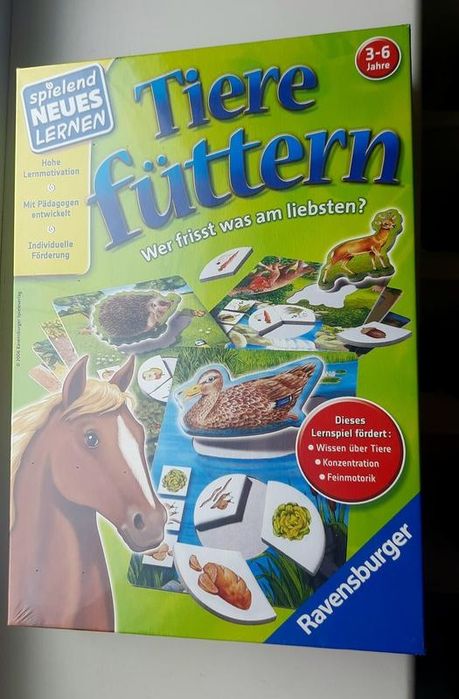 Нова розвиваюча гра Ravensburger «Tiere füttern» (Годуємо тварин)
