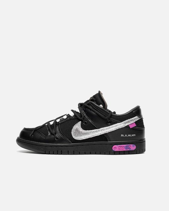 Мужские кроссовки Nike Low Dunk x Off-White 50/50 "Black Purple" 40-45