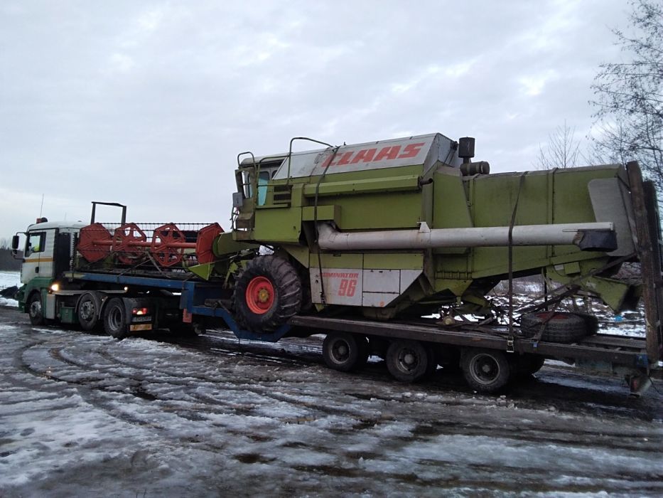 Transport kombajnów i maszyn leśnych budowlanych nadgabarytowe niskopo