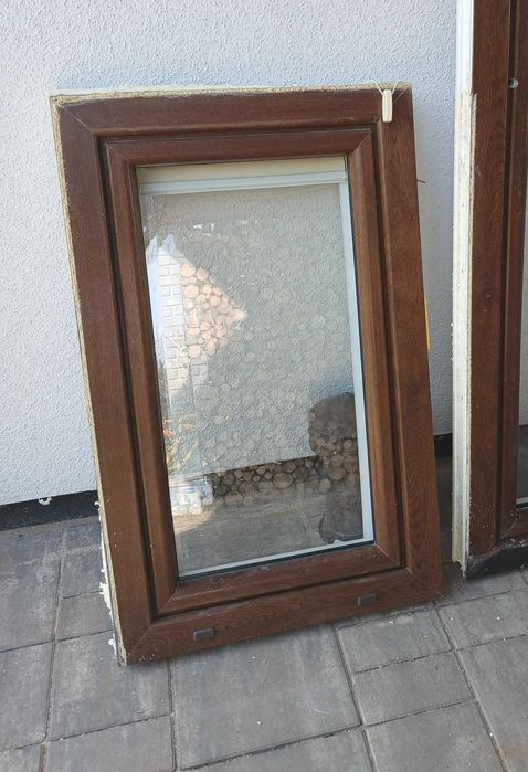 okno pcv orzech używane 60x100