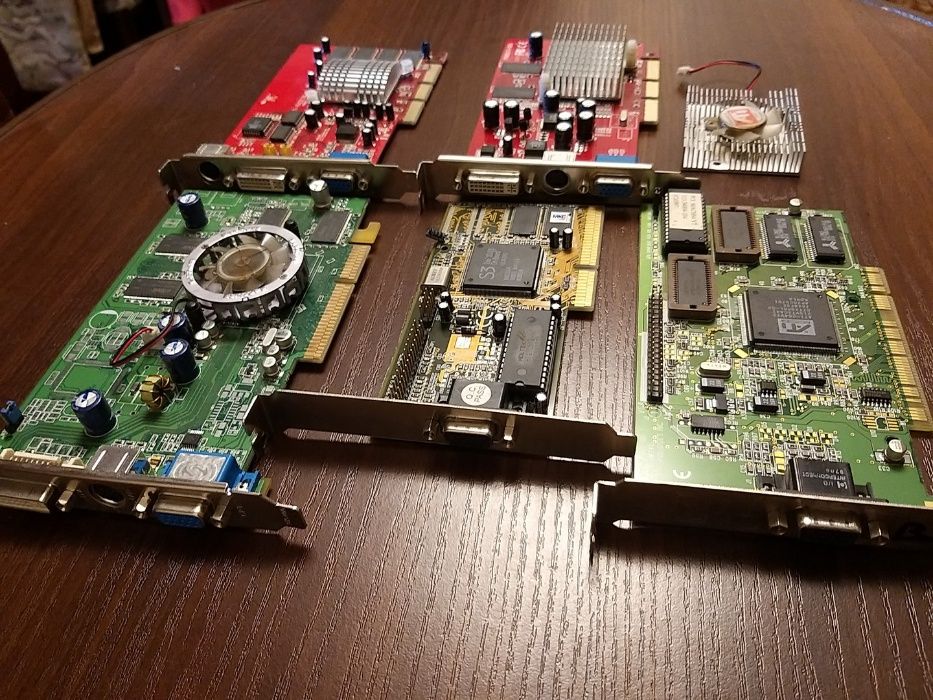 Видеокарты AGP PCI + радиатор