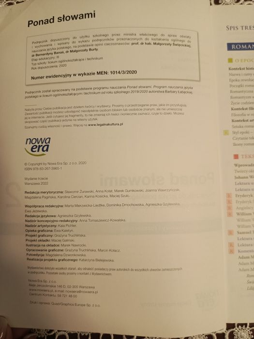 Podręcznik do j. polskiego Ponad słowami 2 cz.1