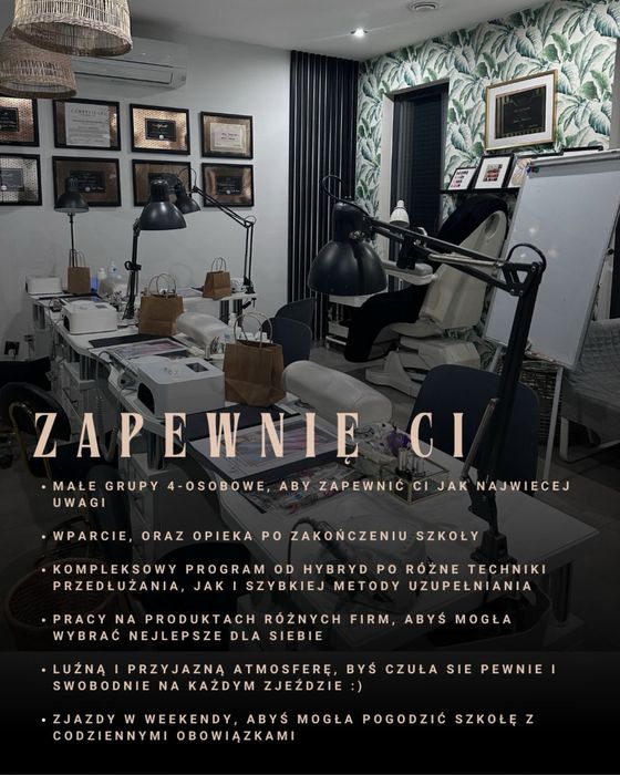 Szkolenia szkola 3 mięczna stylizacja paznokci kurs