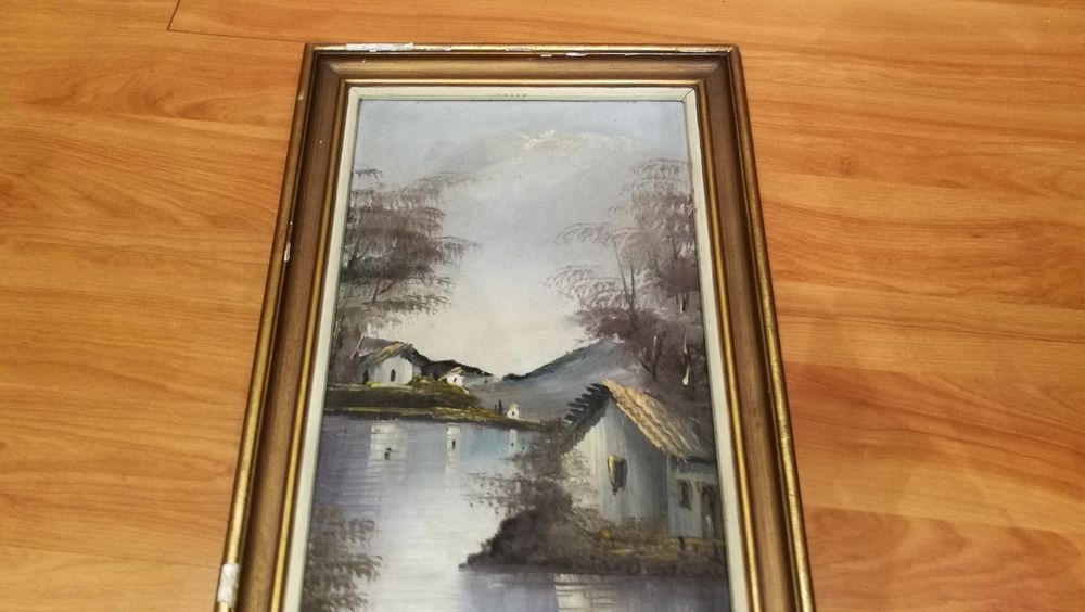 Quadro antigo pintado á mão424395384575109126