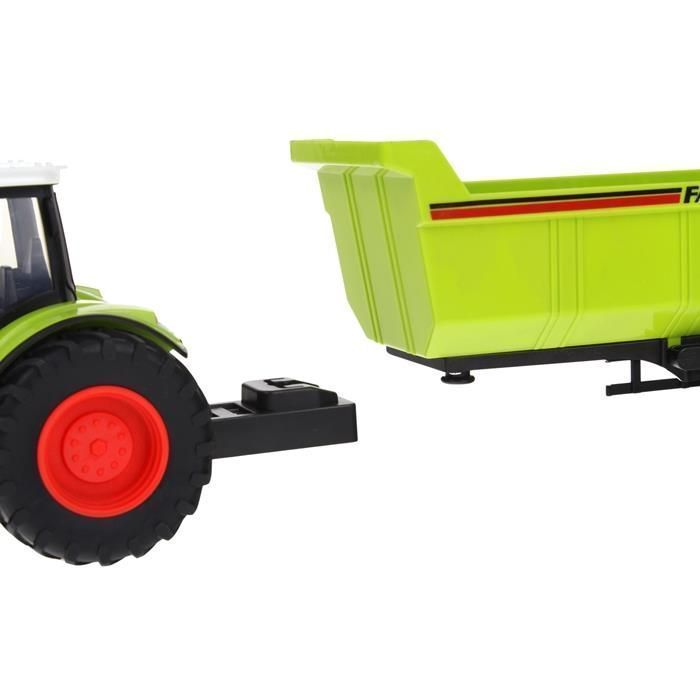 Traktor Zdalnie Sterowany Ciągnik z Przyczepą RC Pilot Światła