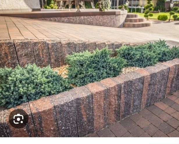 Palisada betonowa obrzeże  krawężnik kostka brukowa nostalit 8  płyty chodnikowe garaż blaszak