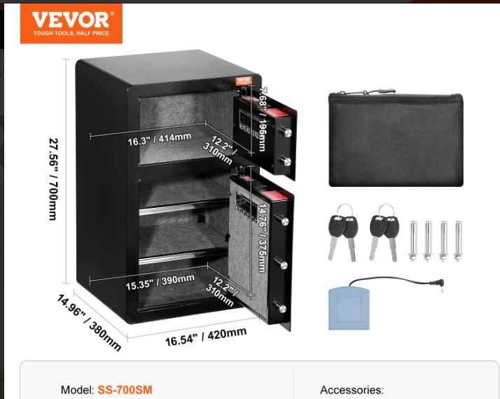 Cofre VEVOR novo