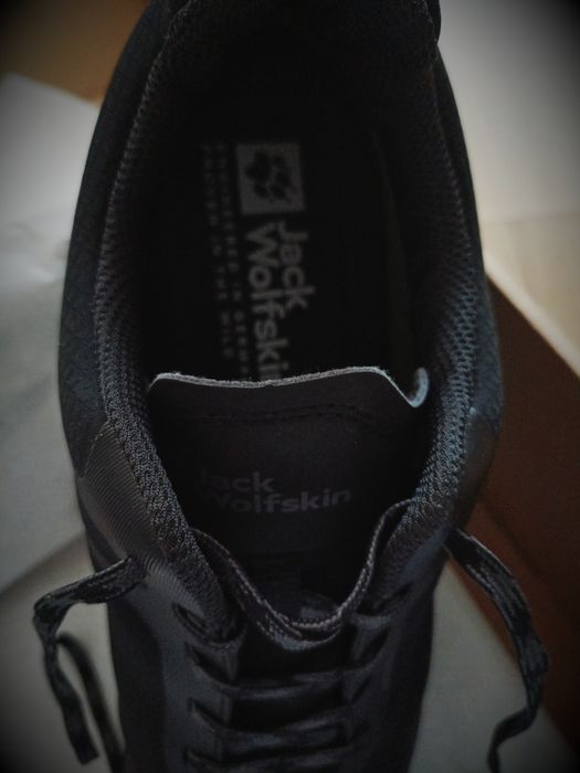 Profesjonalne Jack Wolfskin czarne buty sportowe trekkingowe Softshell