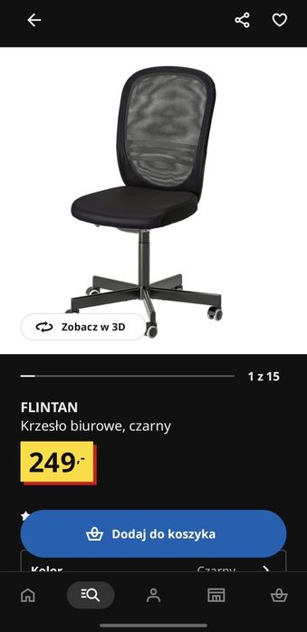 Krzesło biurowe FLINTAN (IKEA)
