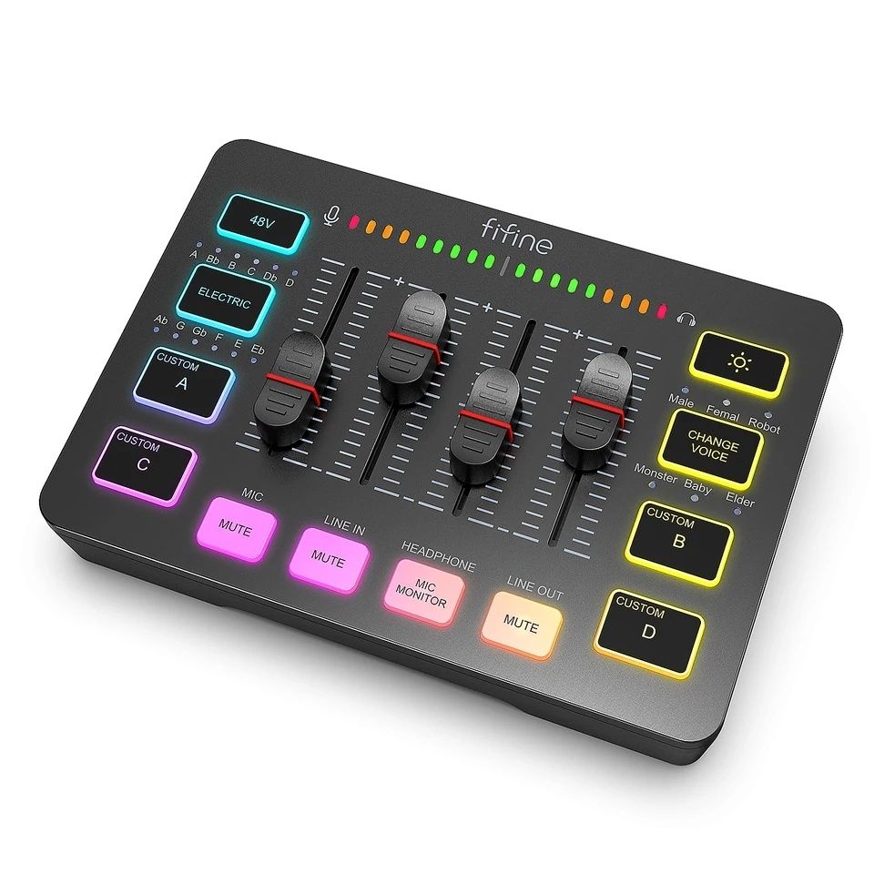 Fifine Ampligame SC3 Аудиомикшер XLR / Звуковая Карта: 1 700 грн ...