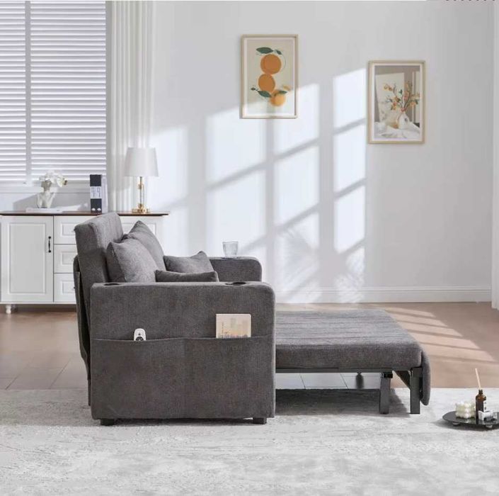 Wielofunkcyjna, rozkładana sofa z USB