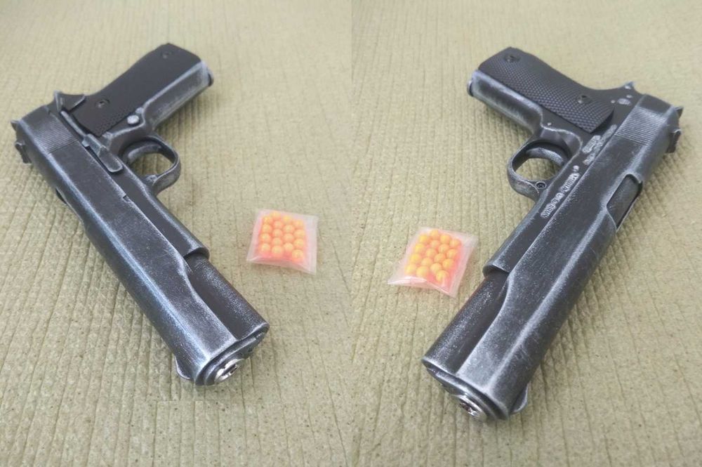 Детский Пистолет Colt 1911 Пластик + Метал. на пульках - Игрушка