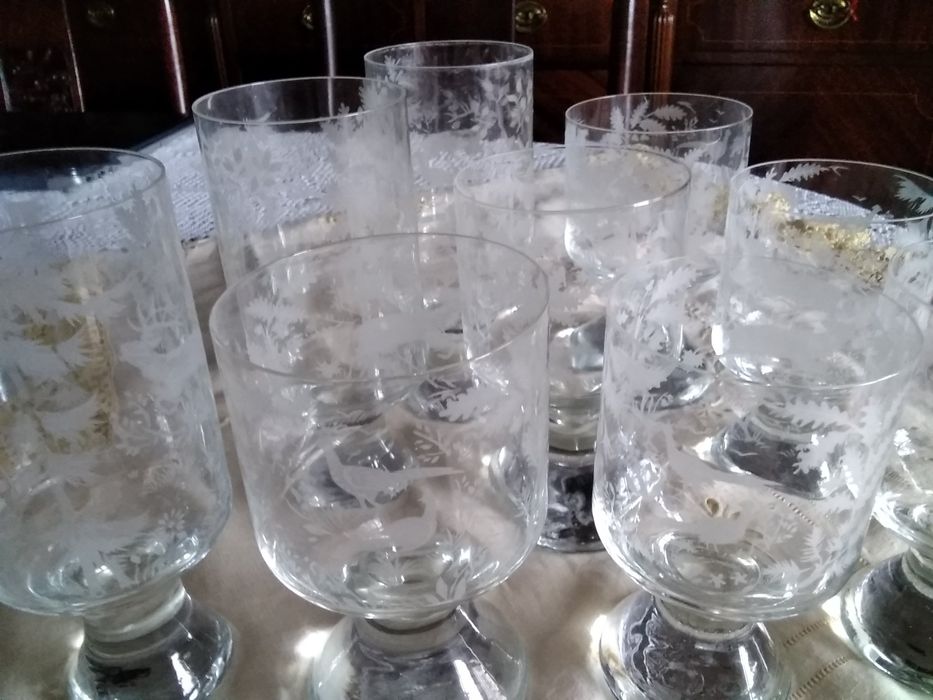 Serviço de Copos de vidro com motivos alusivos ao Natal