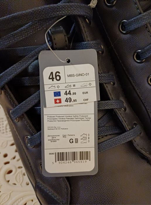 Туфлі  шкіряні, 46р. 31см, нові