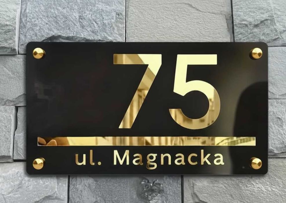 Ekskluzywna Tabliczka Adresowa Premium  z oświetleniem LED 40/30cm