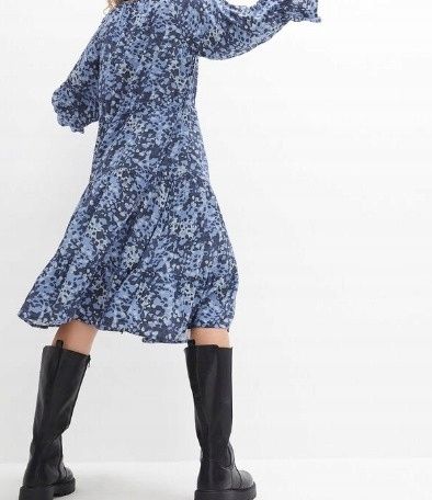 B.P.C sukienka indygo niebieska moro r.38