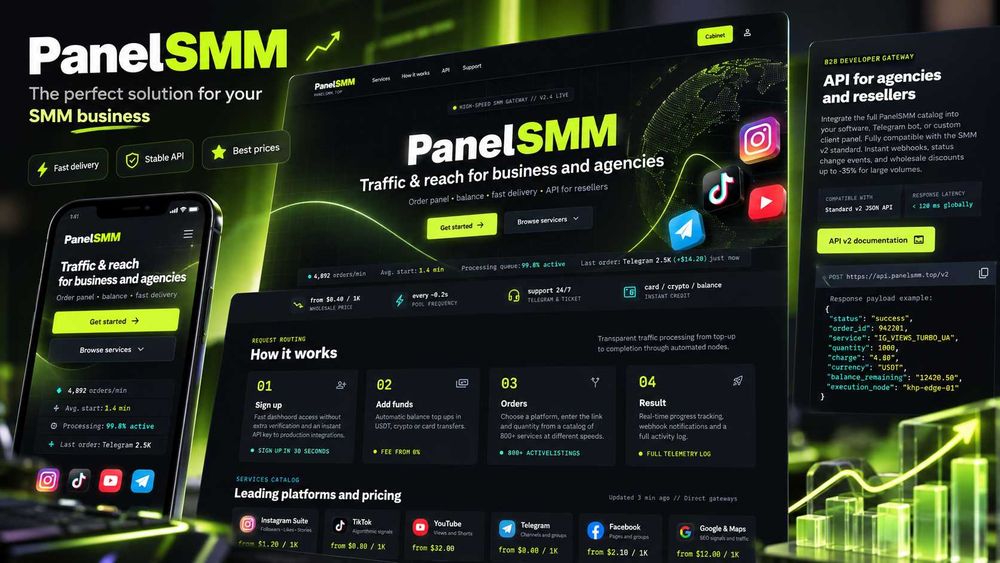 SMM агентство панель накрутка послуги