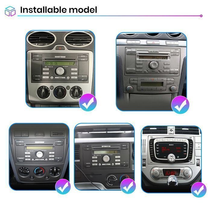 Ford Focus / C-Max / Mondeo – Radio Android 15 7” CarPlay Android Auto 1GB/16GB GPS Nawigacja Stacja Multimedialna WiFi Bluetooth PL