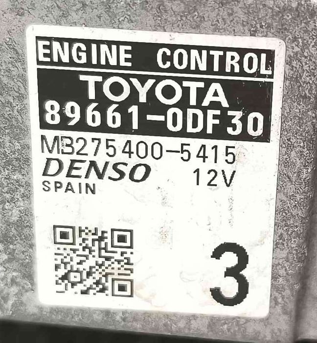 Centralina Motor / ECU 89661-0DF30 - TOYOTA YARIS