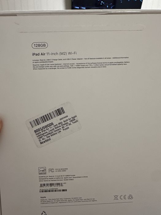 Apple iPad Air 11 2024 Wi-Fi 128GB Purple