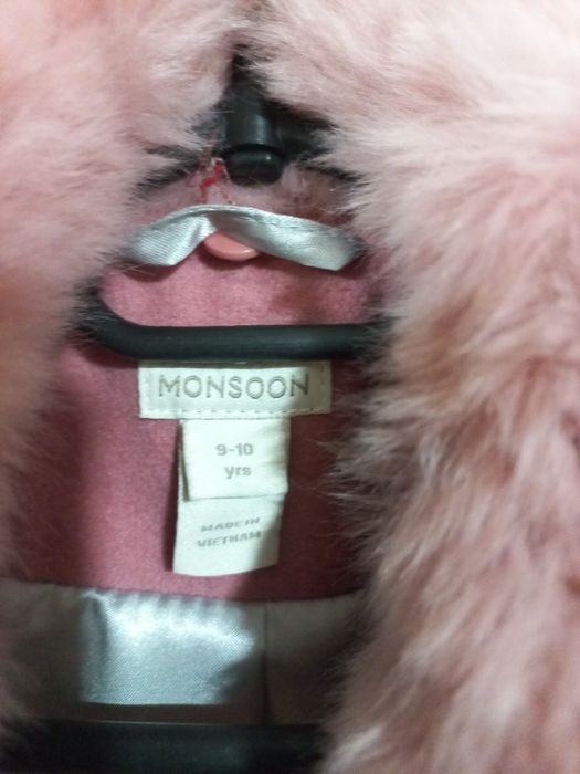 Пальто для дівчинки Monsoon рожеве, фуксія